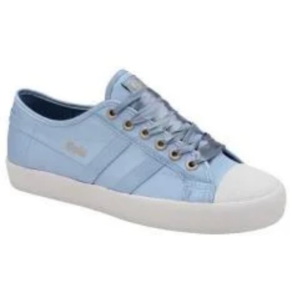 Anthropologie Gola Sneaker Coaster Blue Satin 10